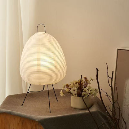 Japanese Washi Paper Floor Lamp – Wabi-Sabi Style Ambient Night Light