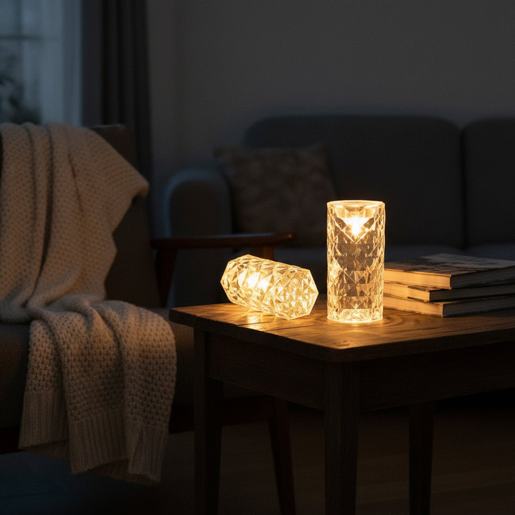 Rose Petal LED Night Light – Decorative Floral Ambient Lamp for Dining Table