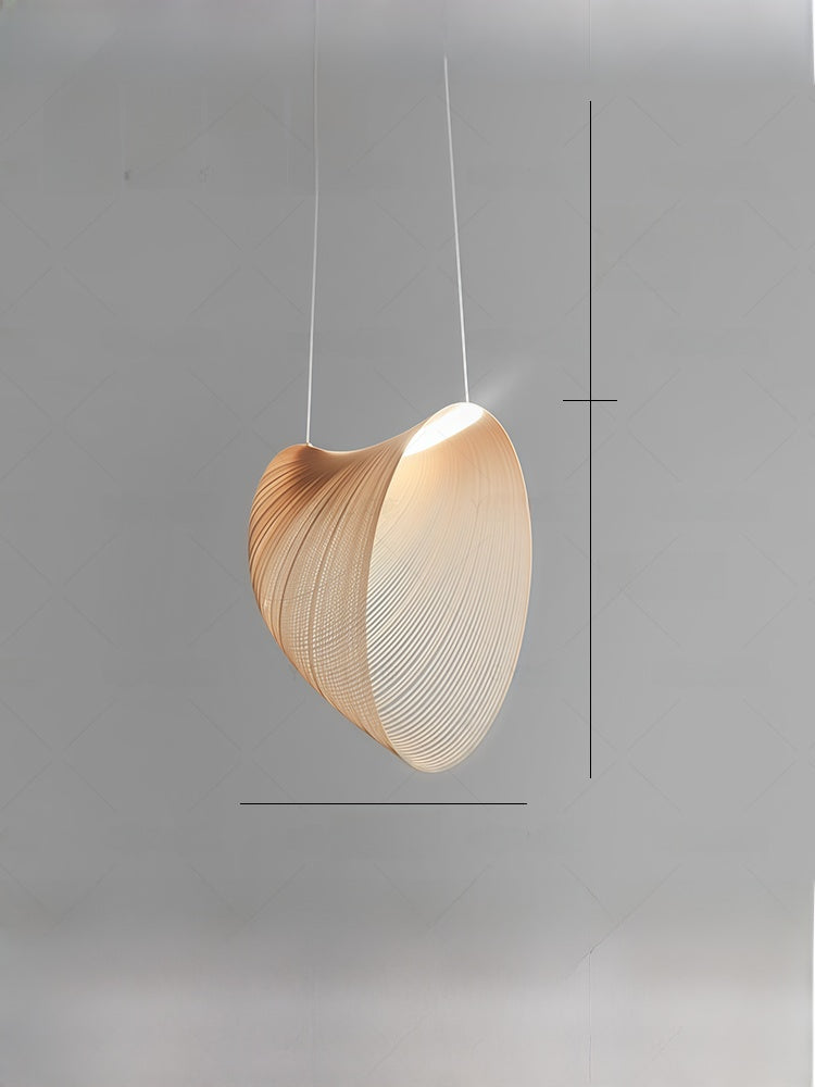 Layered Rattan Pendant Light – Boho Sculptural Woven Hanging Lamp for Living Room