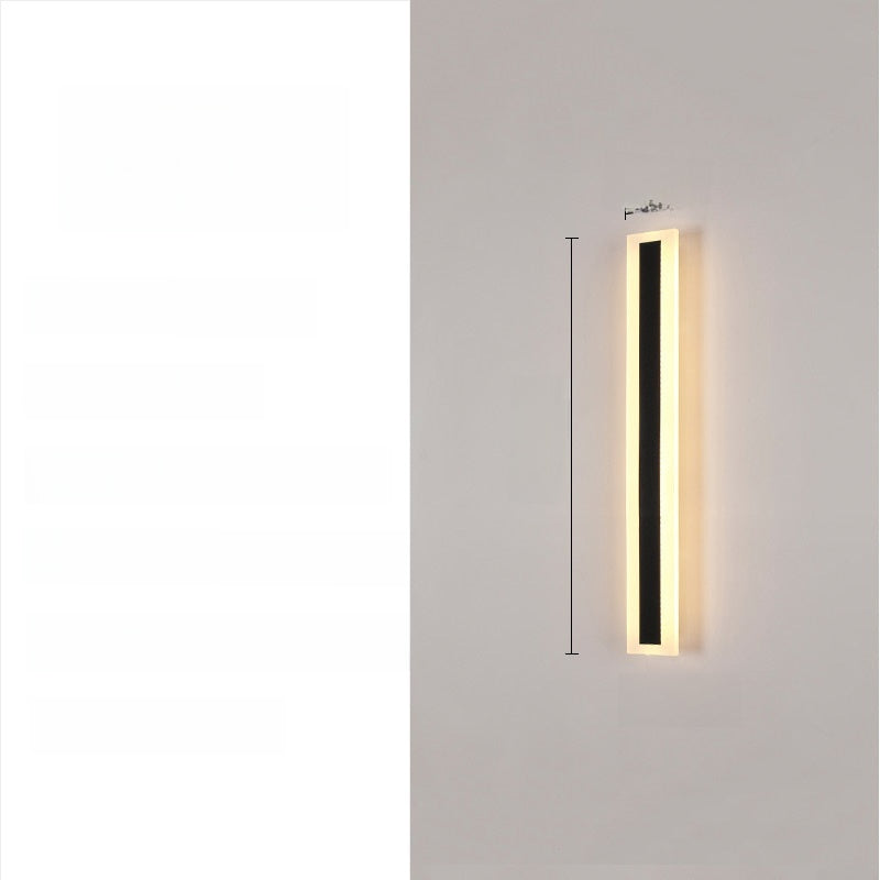 Acrylic Shell LED Strip Wall Light – Modern Waterproof Linear Wall Sconce for Outdoor Courtyards & Gardens
