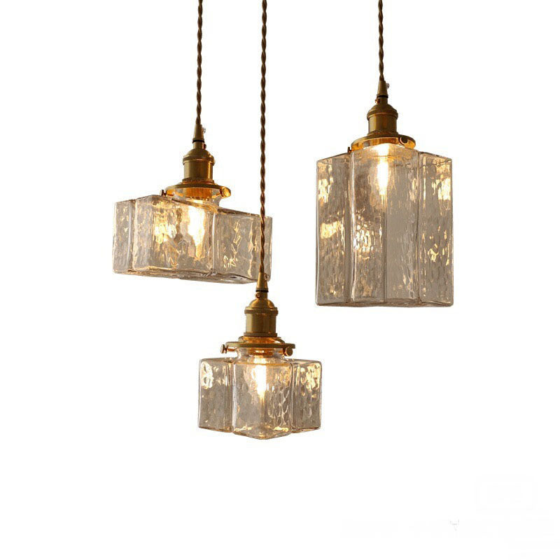 Japanese Vintage Brass Chandelier – Kinshi Style Ceiling Light for Dining Room