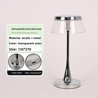 Acrylic Transparent Table Lamp – Modern Clear Desk Light for Bedroom & Living Room