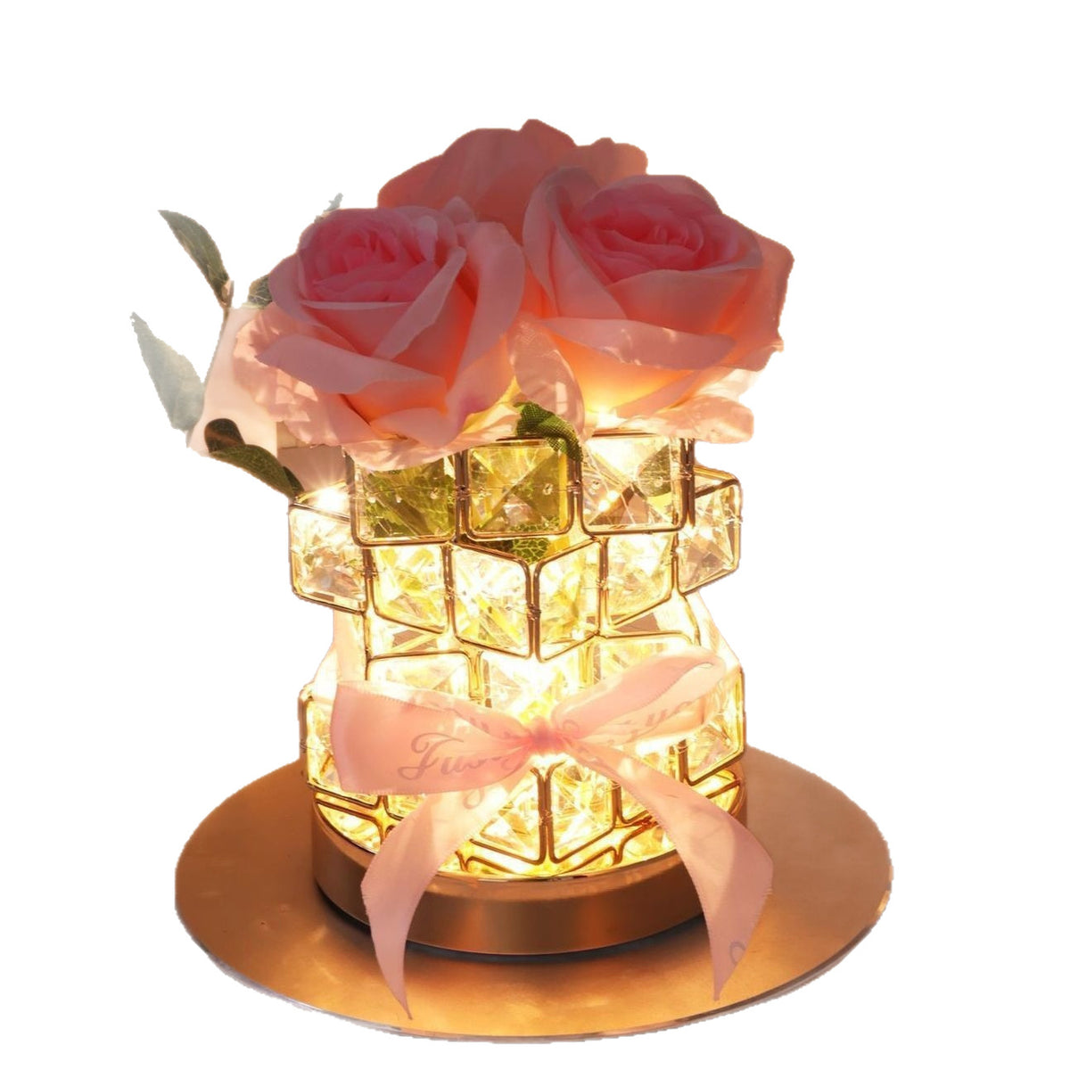 Rose Flower Table Lamp – Romantic Artificial Rose LED Bedside Light for Bedroom