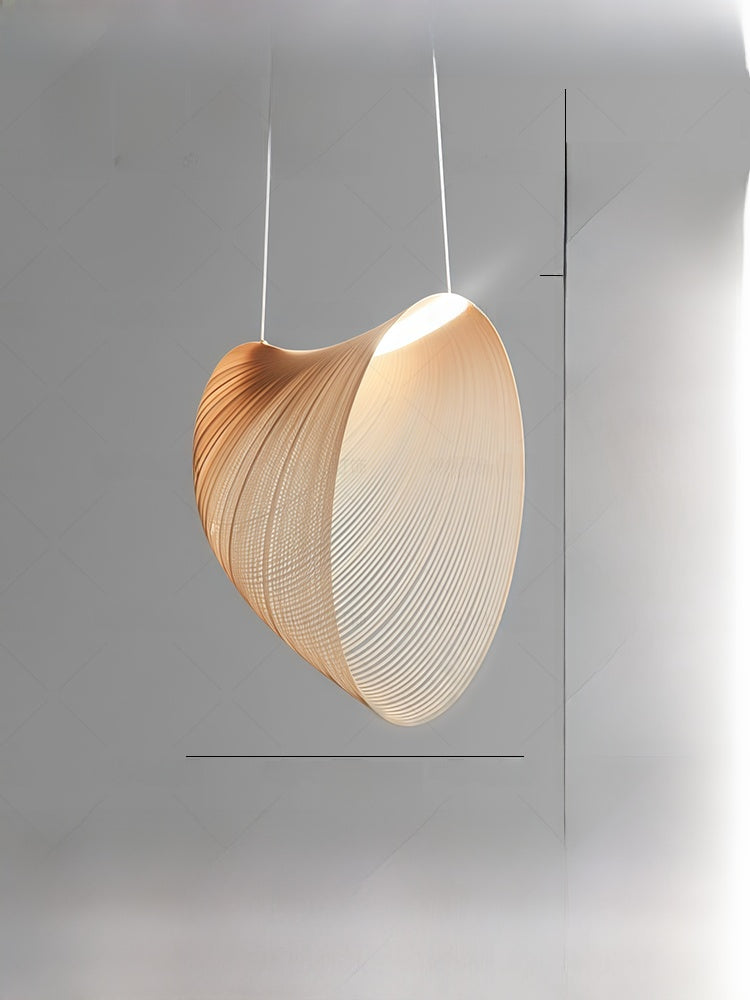 Layered Rattan Pendant Light – Boho Sculptural Woven Hanging Lamp for Living Room