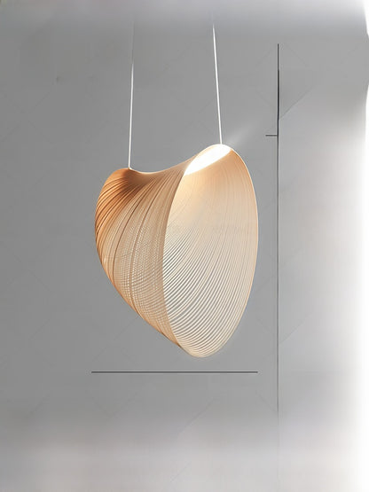 Layered Rattan Pendant Light – Boho Sculptural Woven Hanging Lamp for Living Room