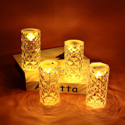 Rose Petal LED Night Light – Decorative Floral Ambient Lamp for Dining Table