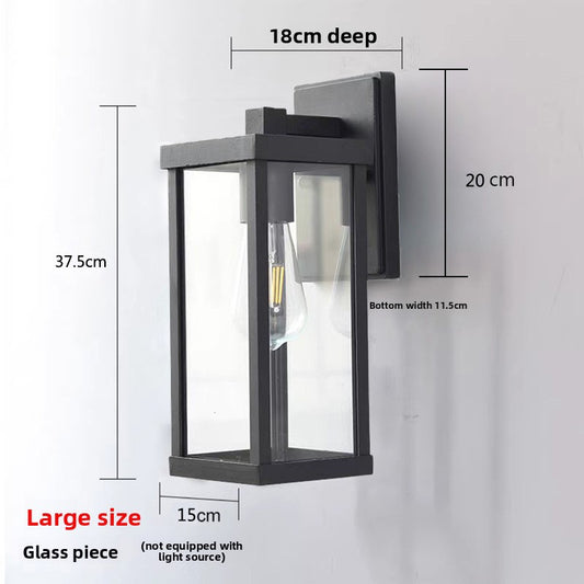 Matte Black Industrial Cage Outdoor Wall Light – IP45 Waterproof Exterior Wall Lamp