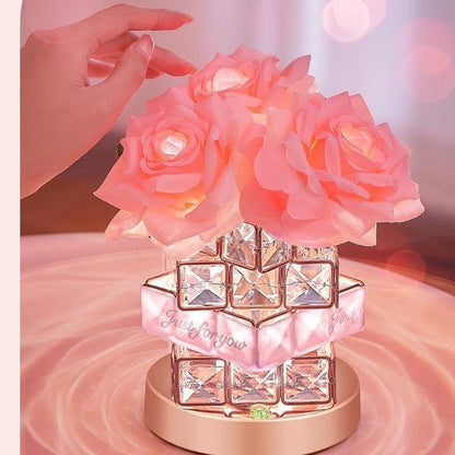 Rose Flower Table Lamp – Romantic Artificial Rose LED Bedside Light for Bedroom