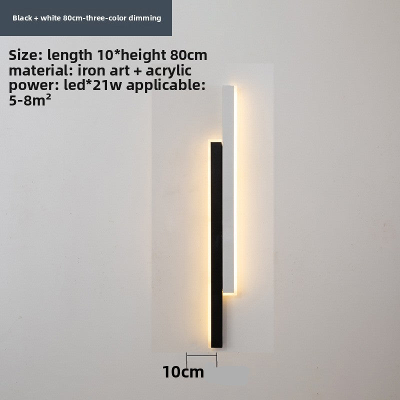 Slim Strip LED Wall Light – Minimalist Indoor Wall Sconce for Bedroom & Living Room