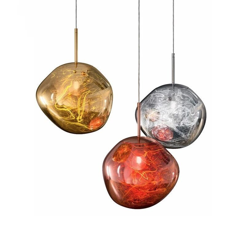 Tom Dixon Melt Lava-Like Design Pendant Light – Modern Multi-Globe Pendant Light for Dining Room & Living Room
