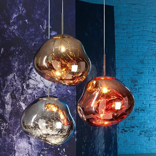 Tom Dixon Melt Lava-Like Design Pendant Light – Modern Multi-Globe Pendant Light for Dining Room & Living Room