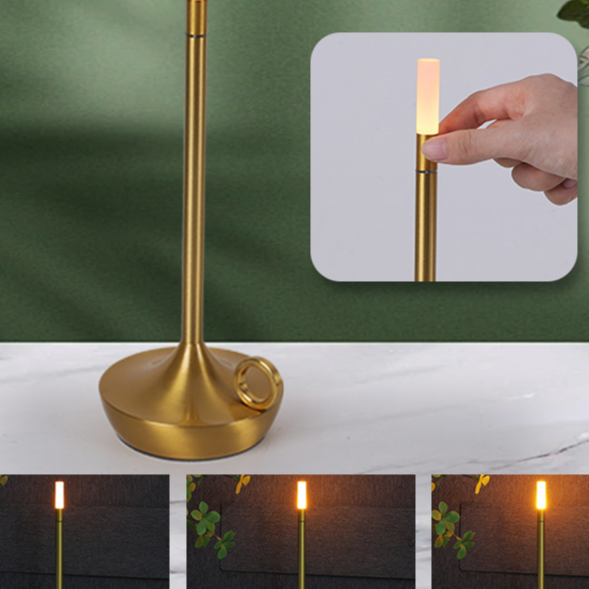 LED Candle Ambient Table Lamp – Flameless Flickering Bedside Lamp for Living Room