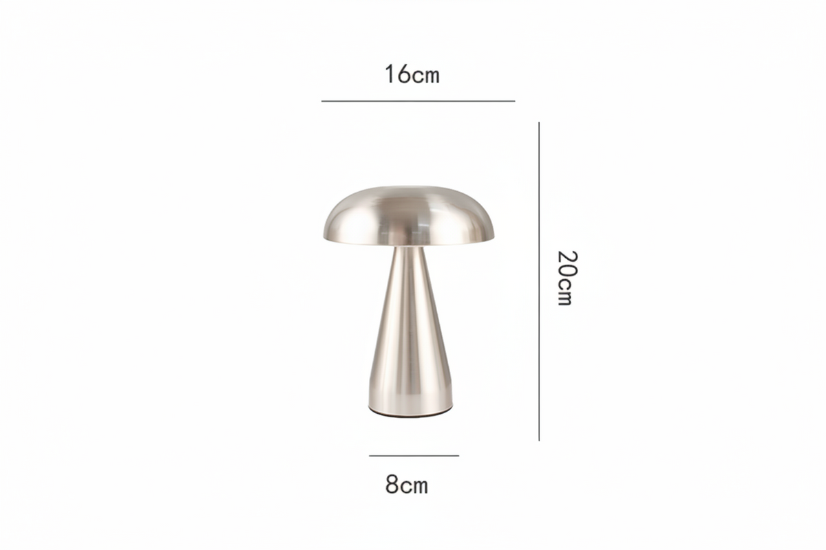 Mushroom Touch Table Lamp – Danish Minimalist LED Bedside Lamp with Dimmer