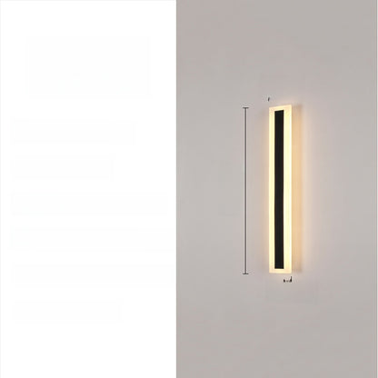 Acrylic Shell LED Strip Wall Light – Modern Waterproof Linear Wall Sconce for Outdoor Courtyards & Gardens