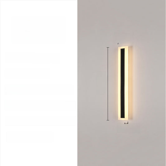 Acrylic Shell LED Strip Wall Light – Modern Waterproof Linear Wall Sconce for Outdoor Courtyards & Gardens