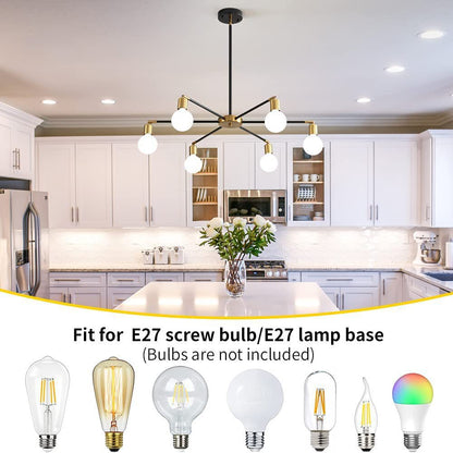 Sputnik Chandelier Mid-Century Modern – Starburst Ceiling Light for Living Room