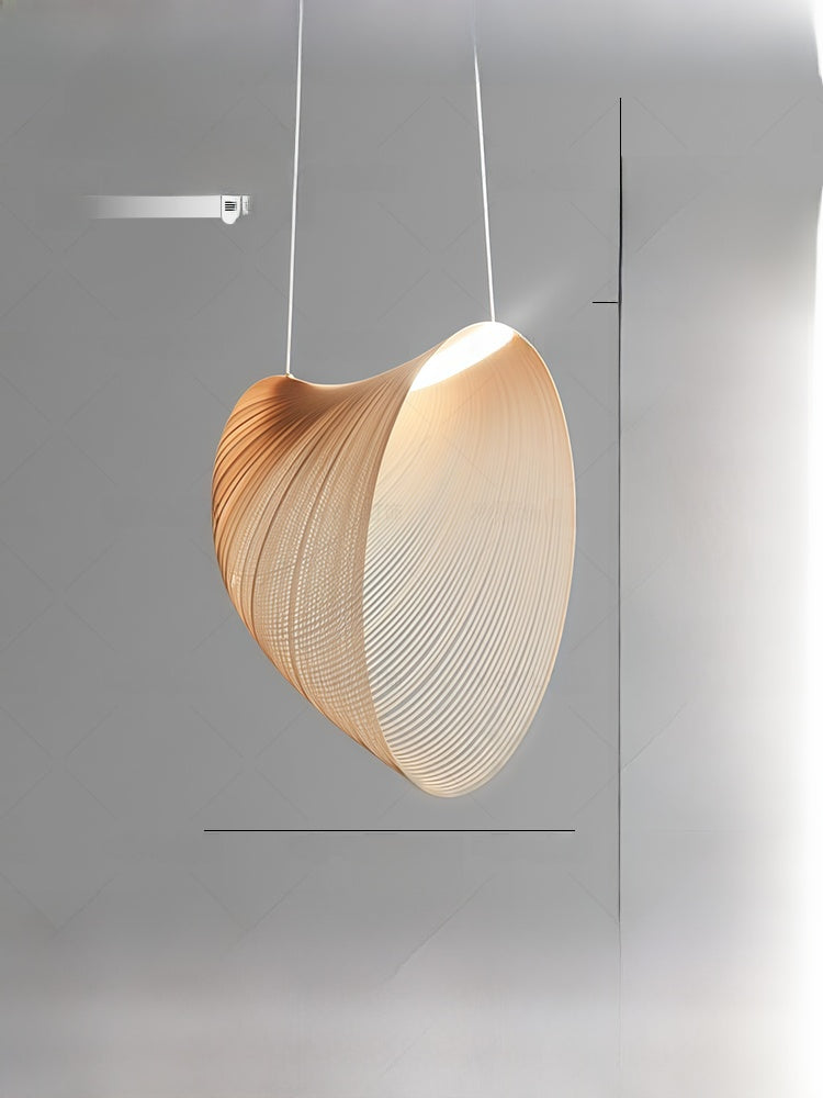 Layered Rattan Pendant Light – Boho Sculptural Woven Hanging Lamp for Living Room
