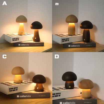 Oslo Mushroom Table Lamp – Retro Scandinavian LED Bedside Lamp for Bedroom
