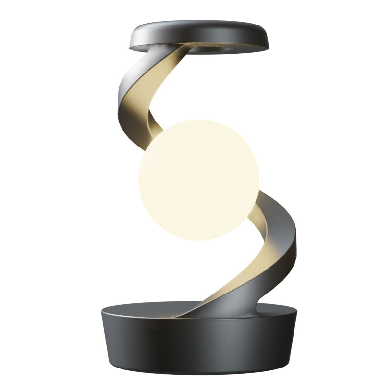 Rotating Spiral LED Night Light – Floating Gyroscope Ambient Lamp for Bedroom