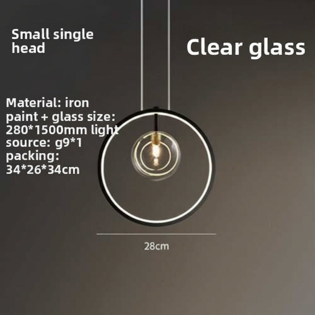 Nordic Iron Bubble Chandelier – Modern Glass Ball Cluster Ceiling Light