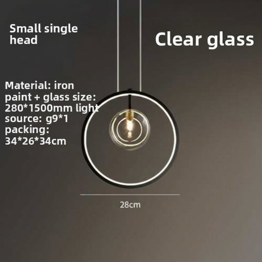 Nordic Iron Bubble Chandelier – Modern Glass Ball Cluster Ceiling Light