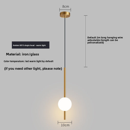 Minimalist Globe Pendant Light – Frosted Glass Ball Hanging Lamp for Living Room