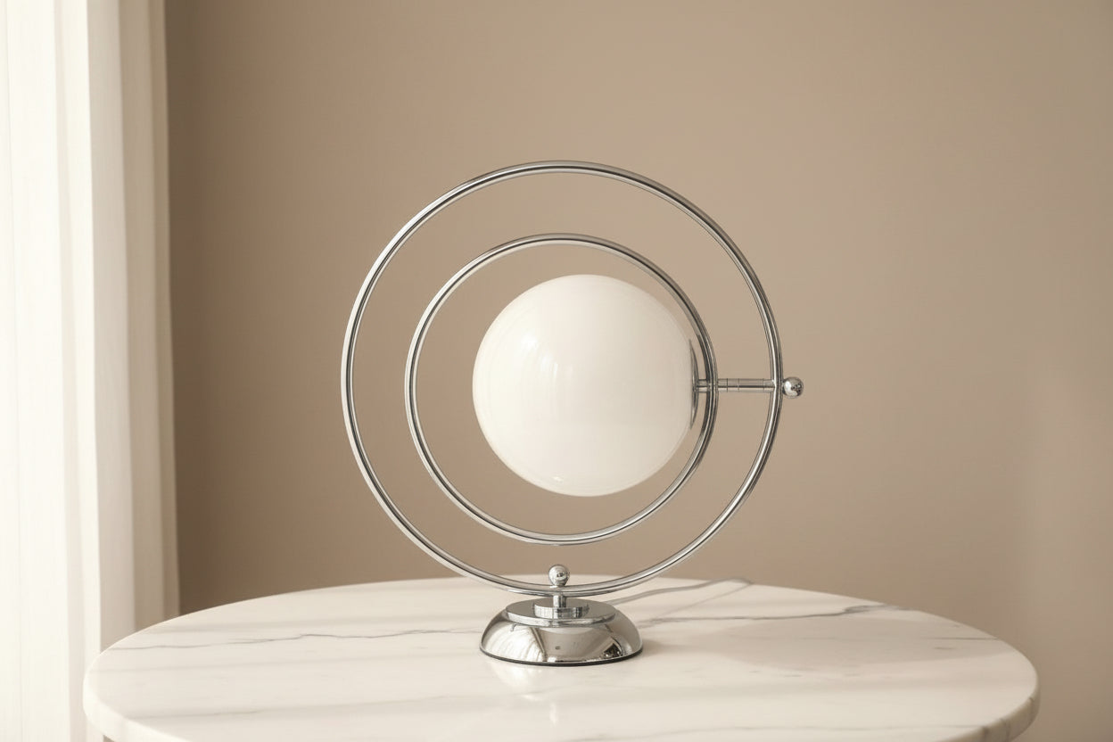 Rotating Moon Table Lamp – Vintage Celestial Decorative Lamp for Bedroom & Office
