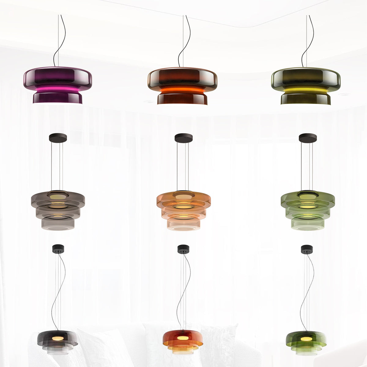Levels Series Multi-Tier Pendant Light – Modern Layered Hanging Lamp for Dining Room