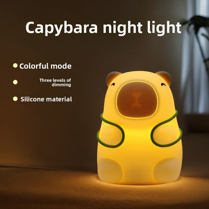 Capybara Silicone Night Light – Cute Animal LED Lamp for Kids Bedroom