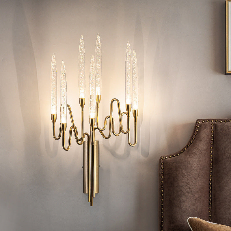 Crystal Candle Wall Sconce – Modern Decorative Wall Light for Living Room