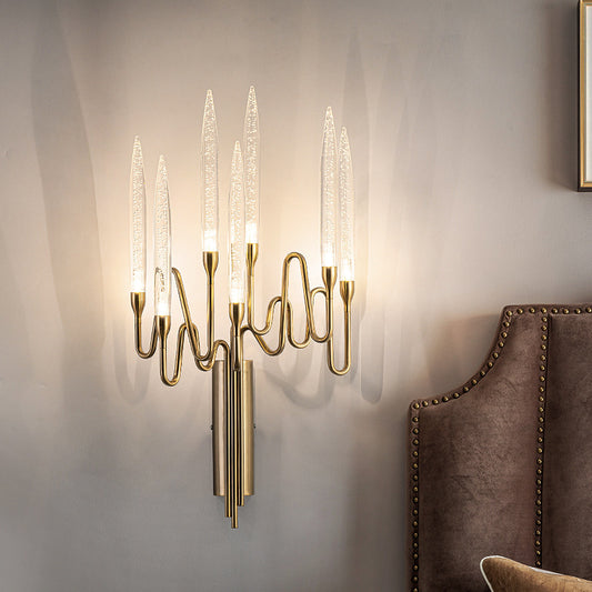 Crystal Candle Wall Sconce – Modern Decorative Wall Light for Living Room