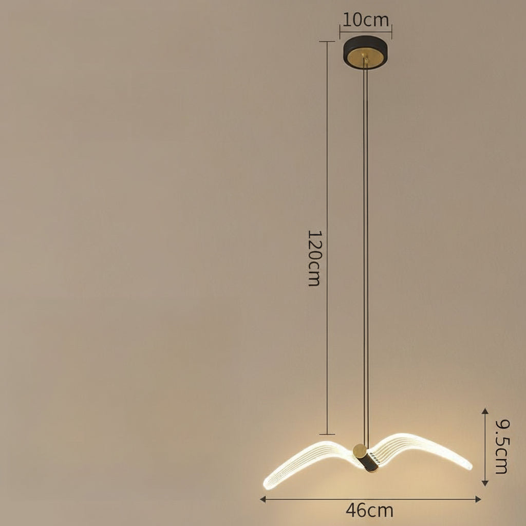 Modern Nordic Seagull Design Acrylic LED Pendant Light – Minimalist Hanging Ceiling Light for Dining Room & Kitchen
