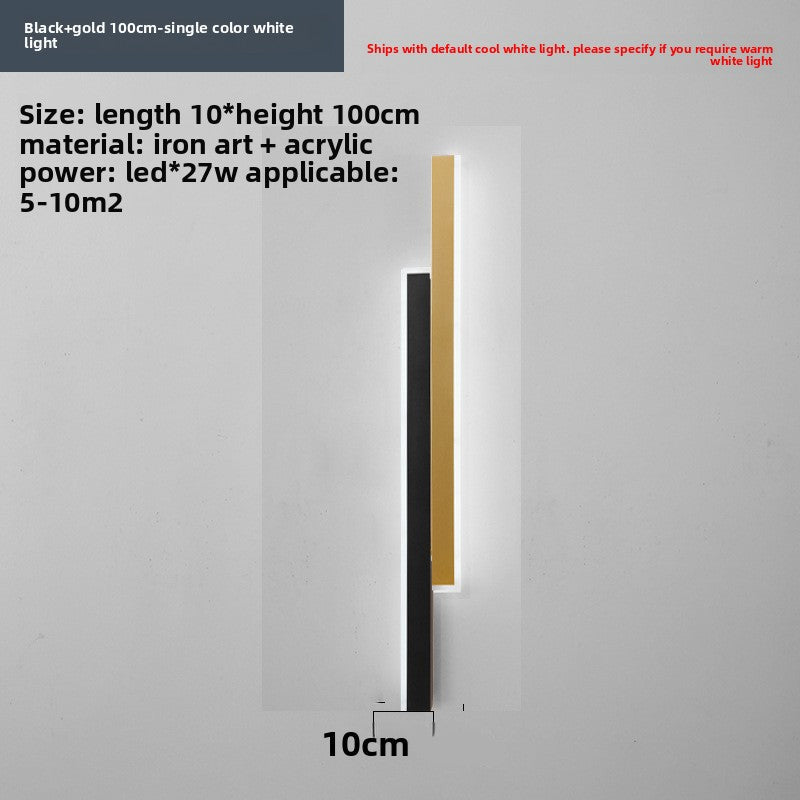 Slim Strip LED Wall Light – Minimalist Indoor Wall Sconce for Bedroom & Living Room