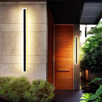 Minimalist Linear LED Outdoor Wall Light – Weatherproof Exterior Sconce