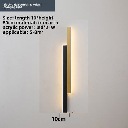 Slim Strip LED Wall Light – Minimalist Indoor Wall Sconce for Bedroom & Living Room
