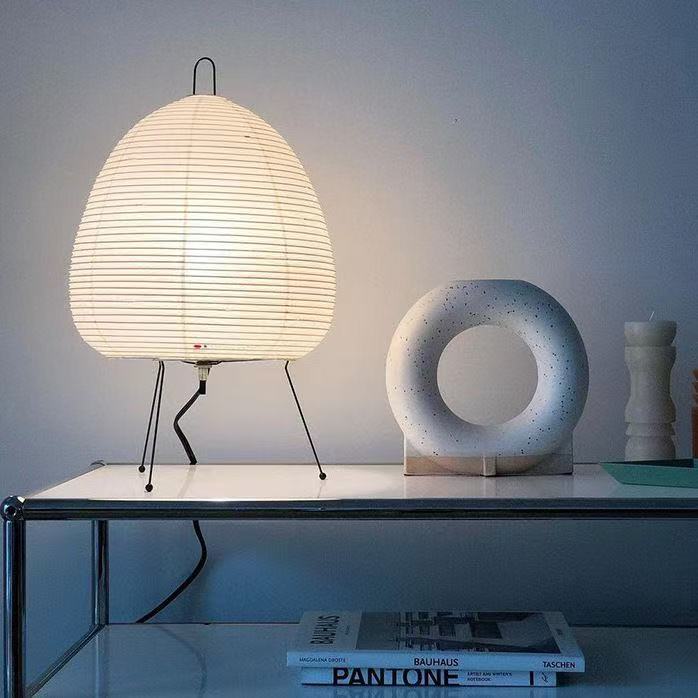 Japanese Washi Paper Floor Lamp – Wabi-Sabi Style Ambient Night Light