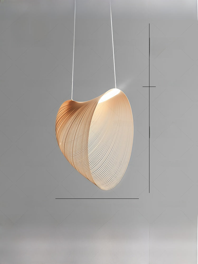 Layered Rattan Pendant Light – Boho Sculptural Woven Hanging Lamp for Living Room