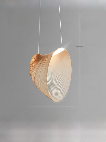 Layered Rattan Pendant Light – Boho Sculptural Woven Hanging Lamp for Living Room