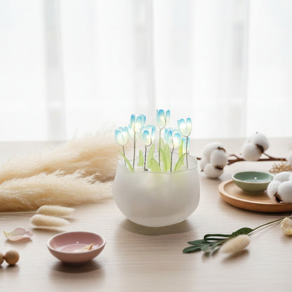 Tulip Flower Pot Night Light – Colorful LED Ambient Lamp for Bedroom & Living Room