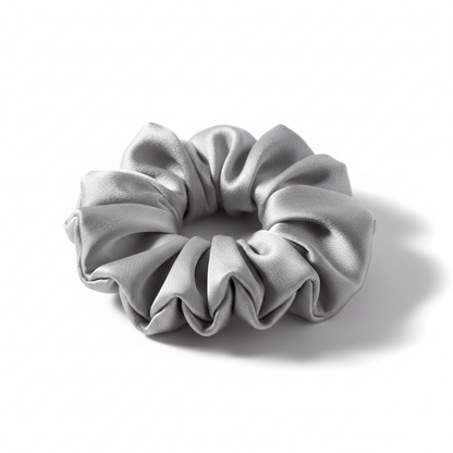 Silver Gray Scrunchie